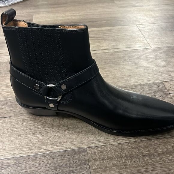 Madewell The Santiago Western Black Leather Ankle Boot US 11 - Picture 5 of 10